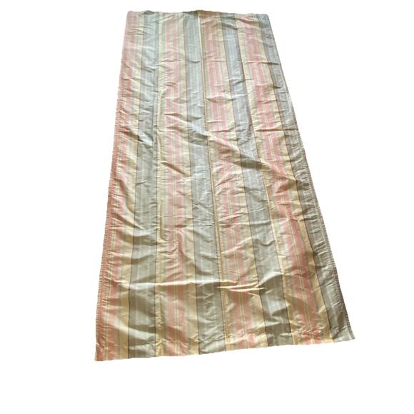 Silk Tafetta Striped decorator fabric Kravet gold melon green 46"x88" orig. 189y - Picture 2 of 5